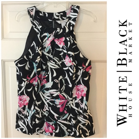 White House Black Market Tops - 🆕 WHBM floral halter bodice top